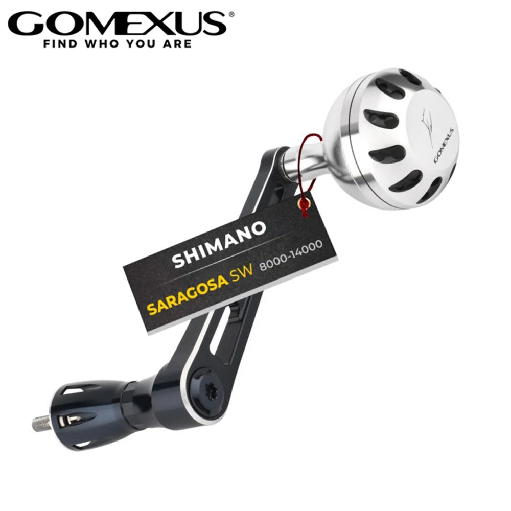 GOMEXU Spinning Reel Saltwater Handle 70mm/90mm With 45mm Knob Compatible Shimano Saragosa SW 5000 6000 8000 14000