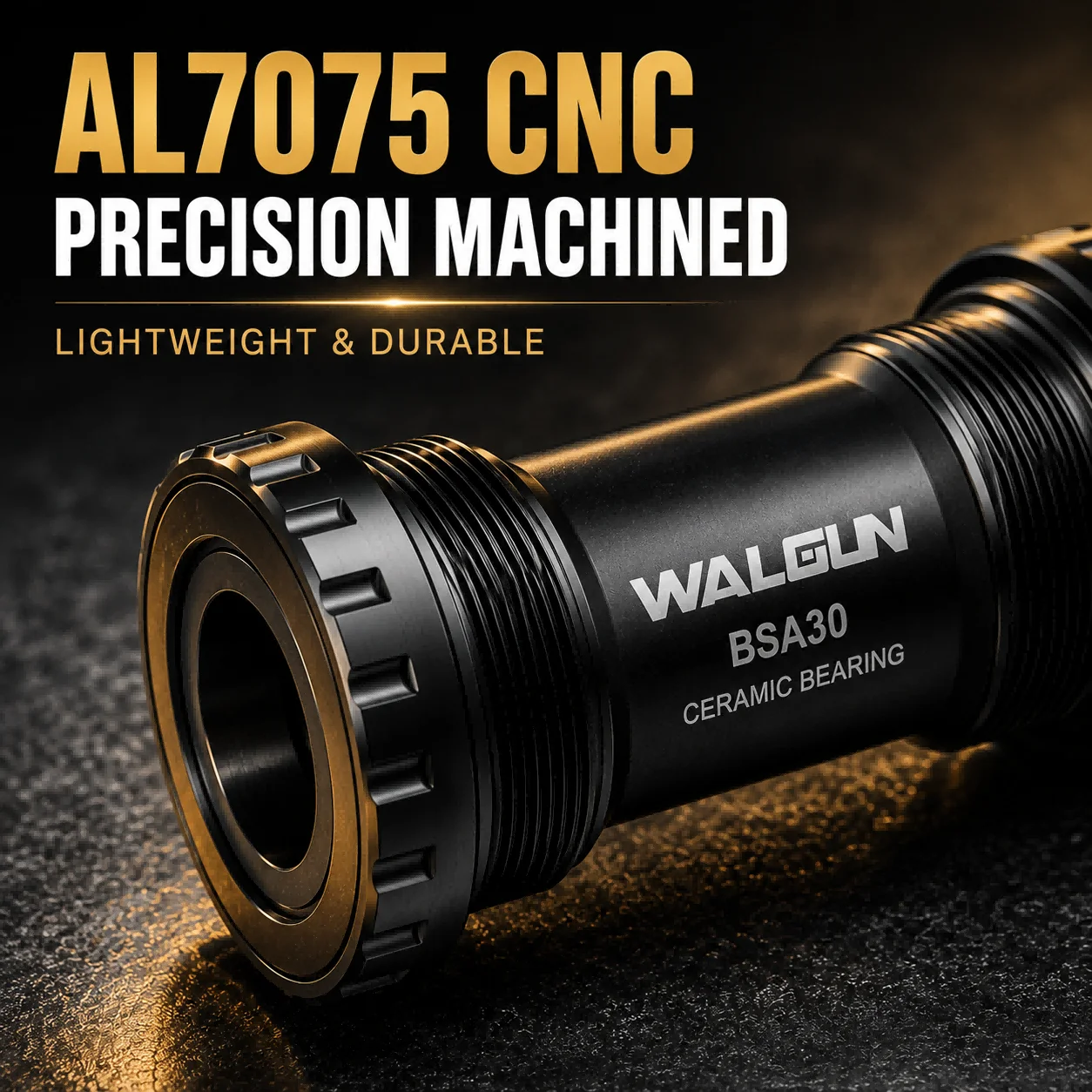 WALGUN BSA30 Ceramic Bottom Bracket AL7075 CNC Sealed Bearing 68-73mm BSA Thread for Road MTB Gravel Bike