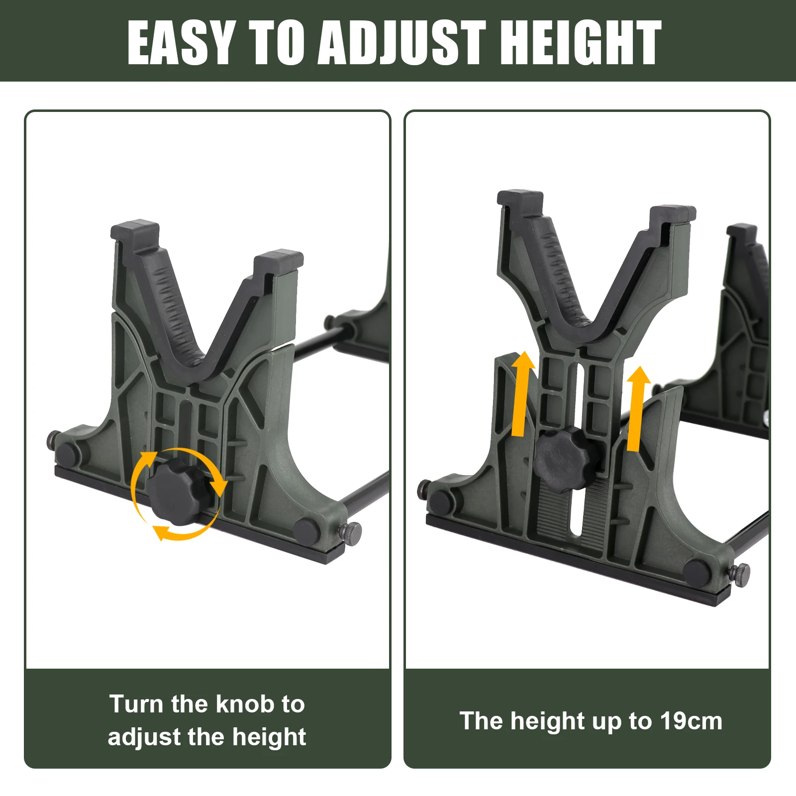 Green Tactical Rifle Air Gun Display Shooting Rack Compact Range Storage Gun Rack Bracket Desktop Rack Fork Maintenance Gun Clip