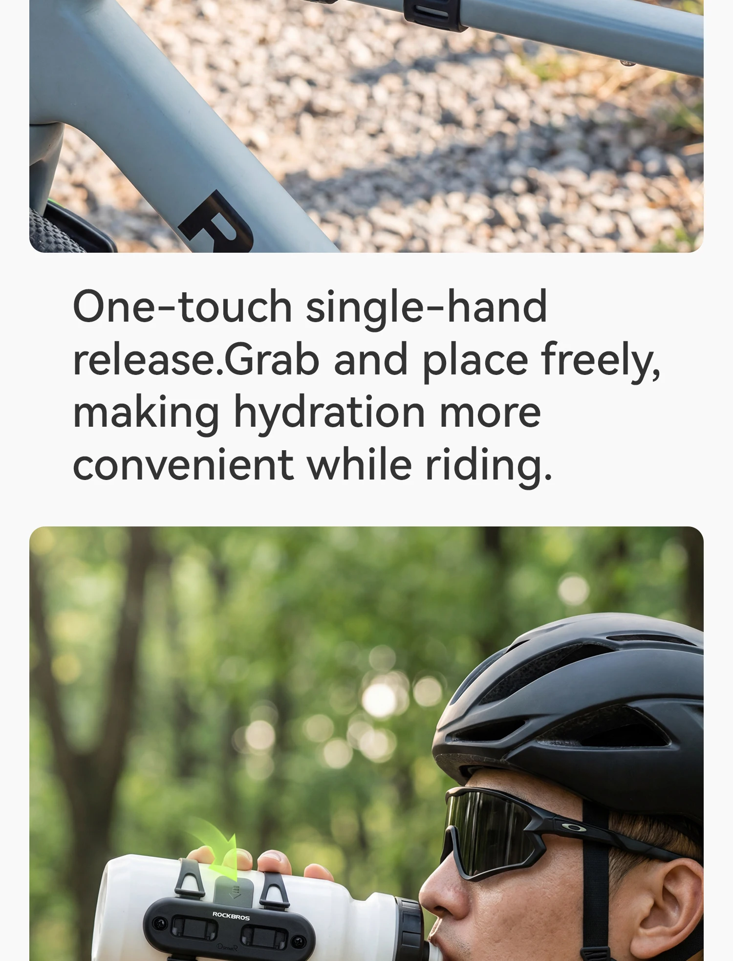 ROCKBROS Bicycle Bottle Cage Magnetic Bike Bottle Cage MTB Road Bike Multifunctional Universal Water Bottle Holder