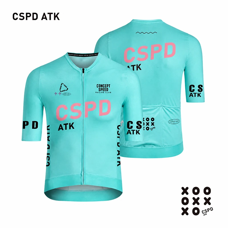 CSPD ATK Cycling Sportswear Men's Cycling Short-Sleeved Top Summer High-End Energy Band Cycling Jersey Sunscreen Cycling Shirt