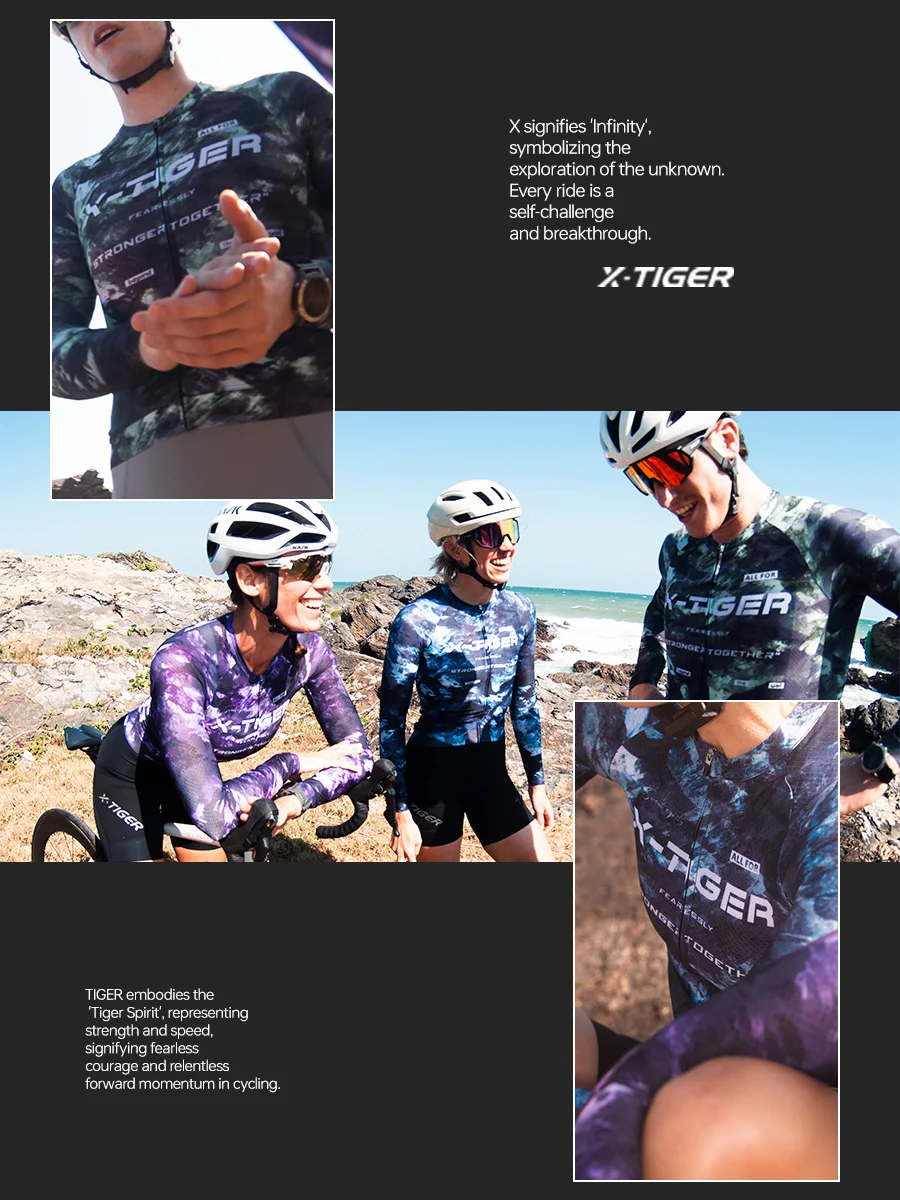 X-TIGER Women's Long Sleeves Cycling Jersey Slim Fit Breathable Quick-drying Cycling Jersey Mtb Road Bike Pro Cycling Jersey