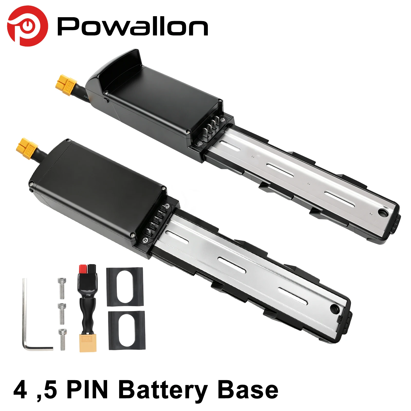 4/5PIN Ebike Battery Base Bottom Mount Base Bracket Holder Plate Compatible with KT-E25 E26 E27 E31 Downtube Battery