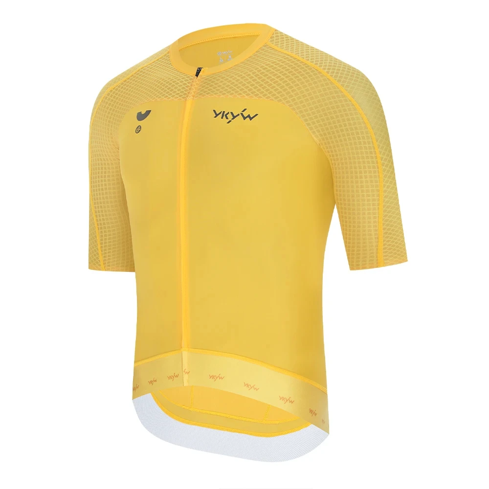 YKYWBIKE 2026 Men Summer Cycling Jersey 3D Cutting Anti-sweat Lightweight Quick Dry Road Bike Riding Tops Breathable Anti-slip