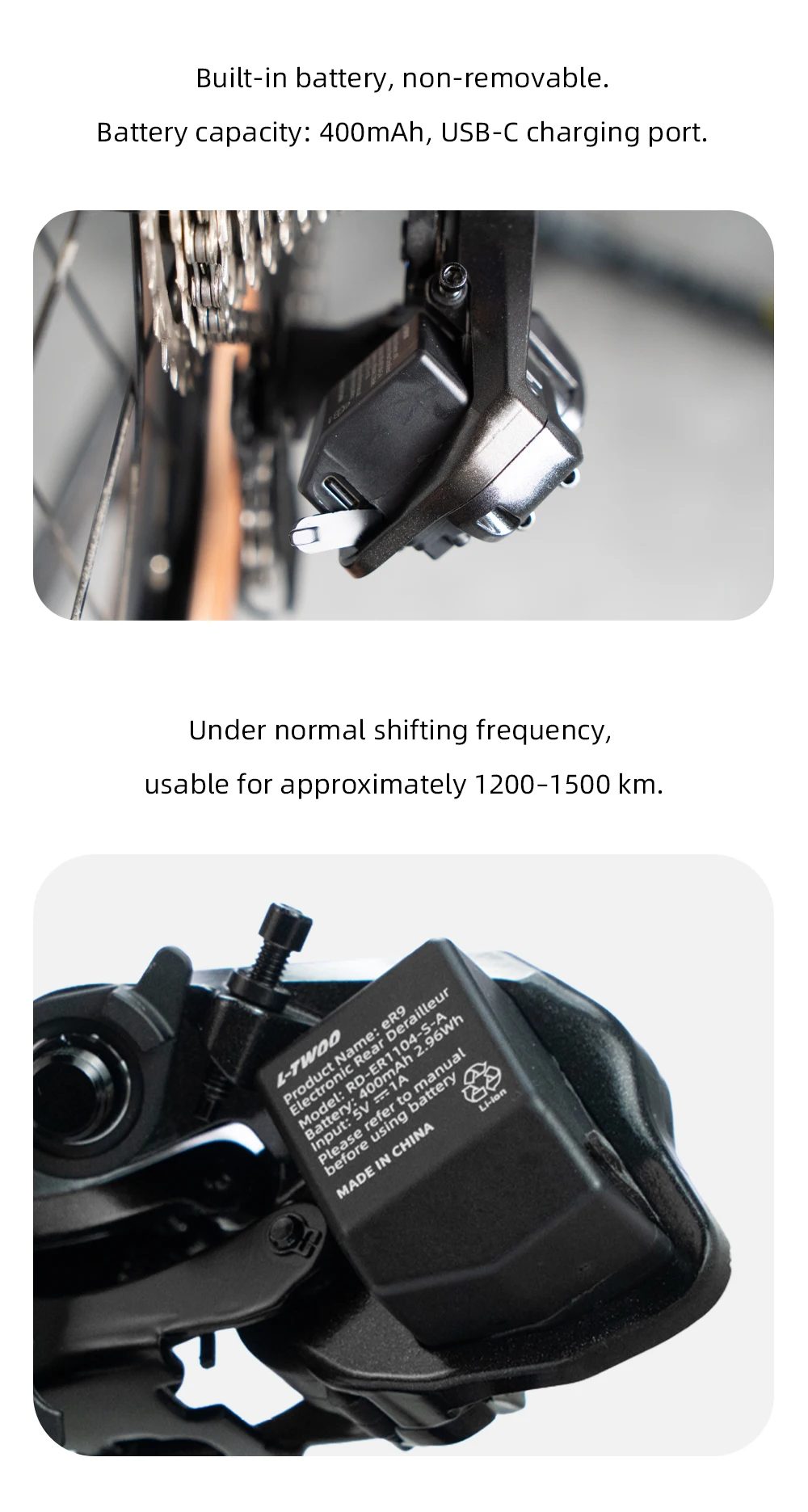 2026 LTWOO ER9 Wireless Electronic Shifting Groupset, Compatible with 10-12 Speed for 14-20 Inch Folding Bike/Flat Bar Road Bik