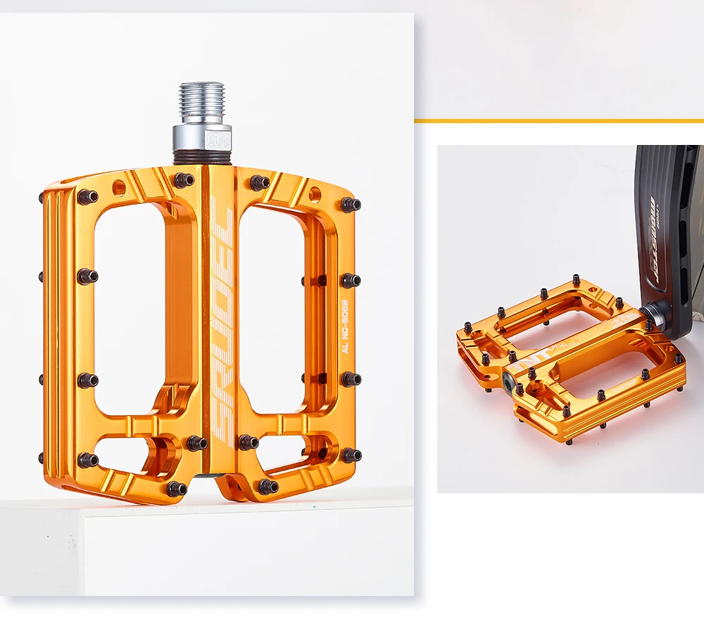 SRUOEC 3 Bearings Mountain Road Bike Sealed Bearing Pedals High Strength Non-Slip Pedals Bicycle Accessories