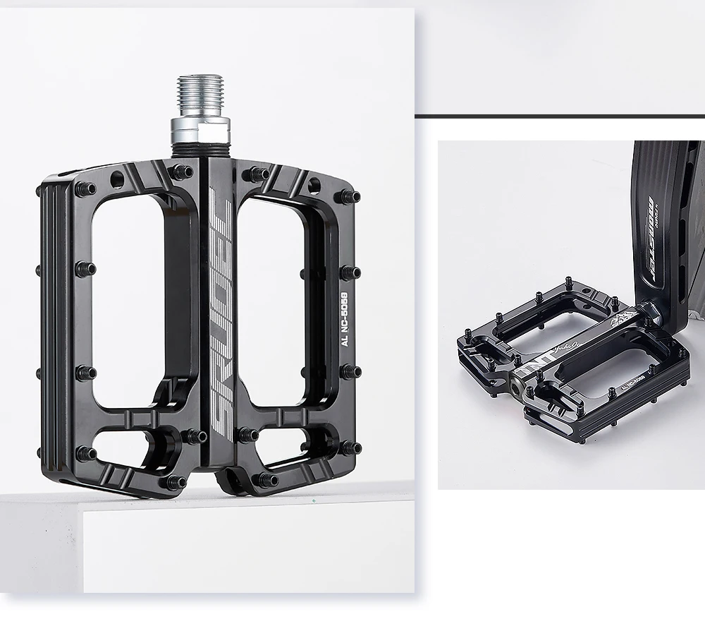 SRUOEC 3 Bearings Mountain Road Bike Sealed Bearing Pedals High Strength Non-Slip Pedals Bicycle Accessories