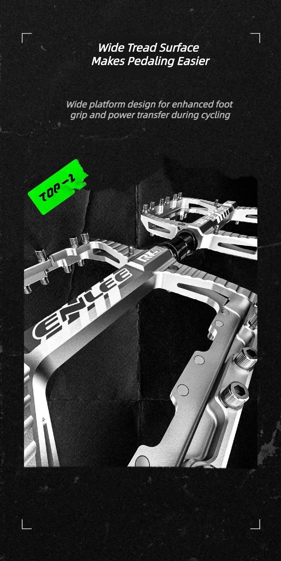 SRUOEC 3 Bearings Mountain Road Bike Sealed Bearing Pedals High Strength Non-Slip Pedals Bicycle Accessories