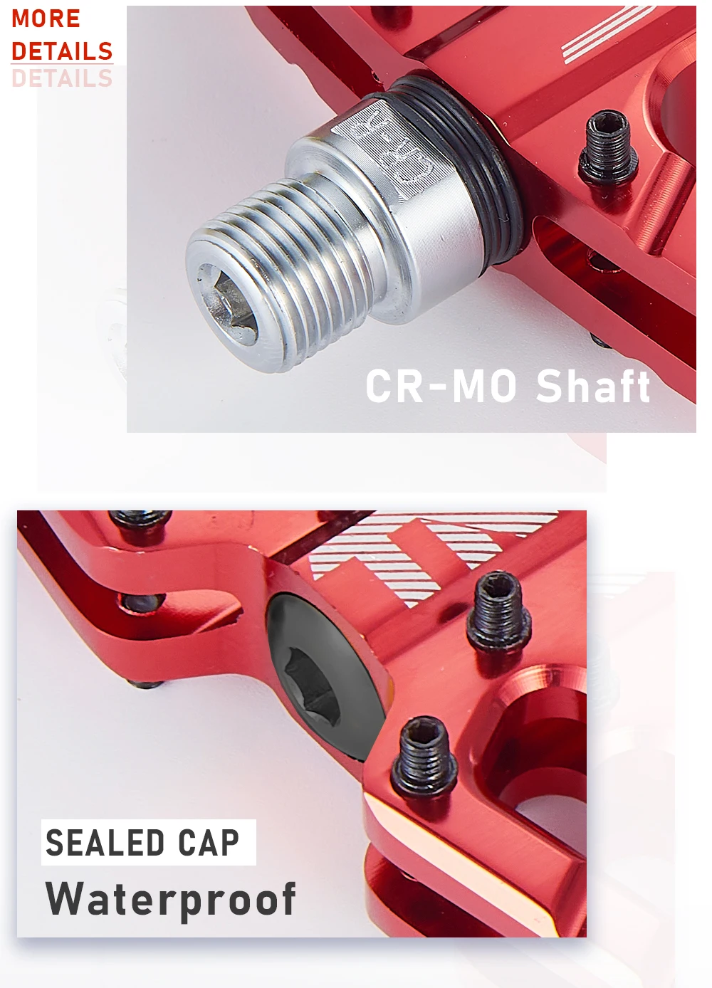 SRUOEC 3 Bearings Mountain Road Bike Sealed Bearing Pedals High Strength Non-Slip Pedals Bicycle Accessories
