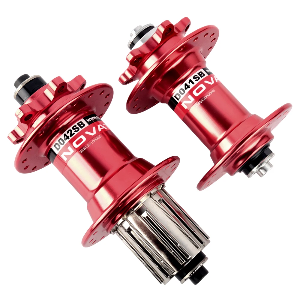 Novatec MTB Hub D041SB D042SB Mountain Bicycle Cube 28H 32H 36H Bike HG Bearing Cube 7 8 9 10 11 12 Speed Disc Brake QR Hub