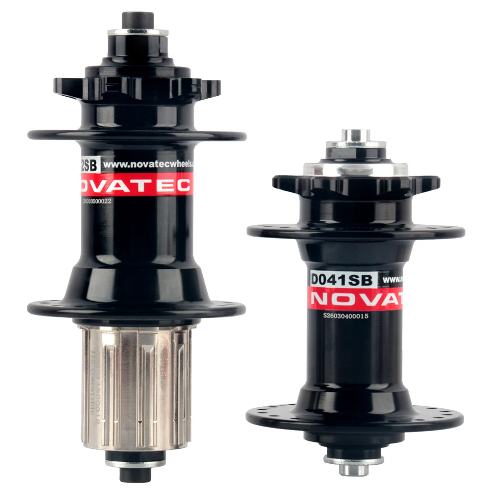 Novatec MTB Hub D041SB D042SB Mountain Bicycle Cube 28H 32H 36H Bike HG Bearing Cube 7 8 9 10 11 12 Speed Disc Brake QR Hub