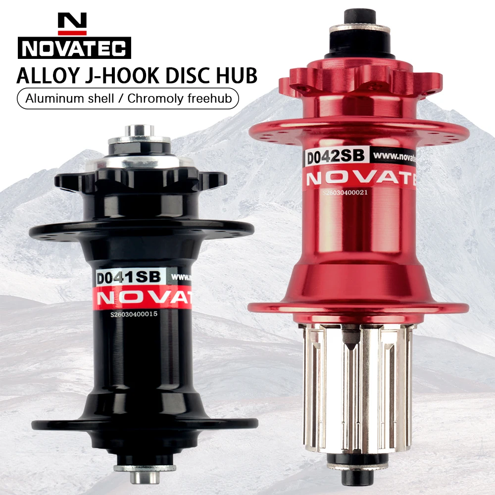 Novatec MTB Hub D041SB D042SB Mountain Bicycle Cube 28H 32H 36H Bike HG Bearing Cube 7 8 9 10 11 12 Speed Disc Brake QR Hub