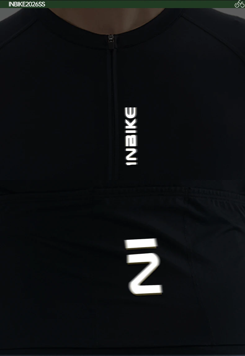 INBIKE Pro Men's Cycling Suit Short Sleeve Jersey Bib Shorts with Pockets Breathable Summer Road Bike Bicycle Clothing Quick Dry