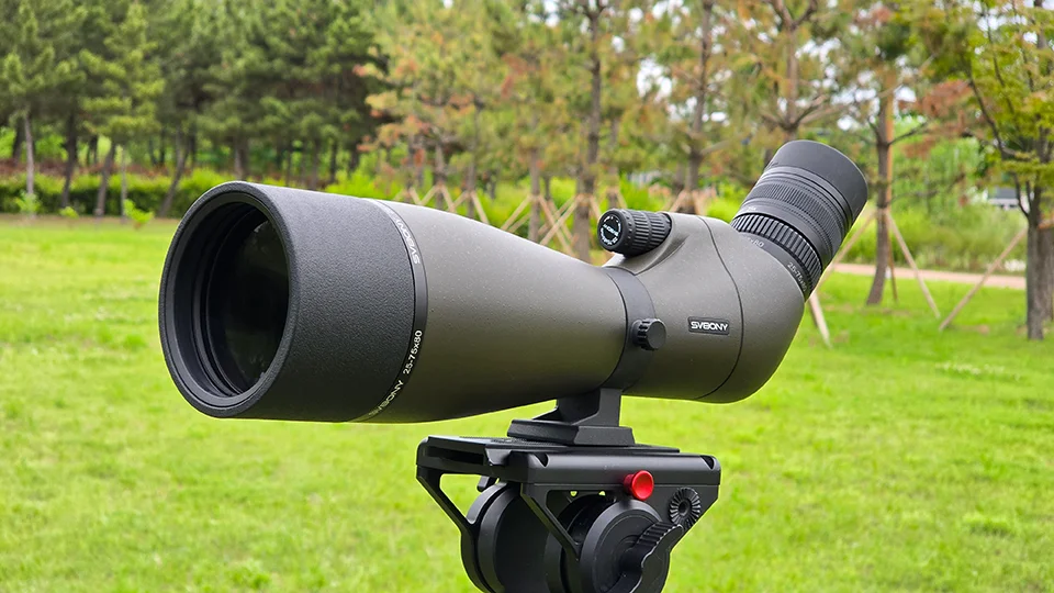Svbony SV29 Telescope 25-75x80mm FMC Removable 1.25" Eyepiece Dovetail Slot Spotting Scope for Birdwatching Moon-viewing Camping