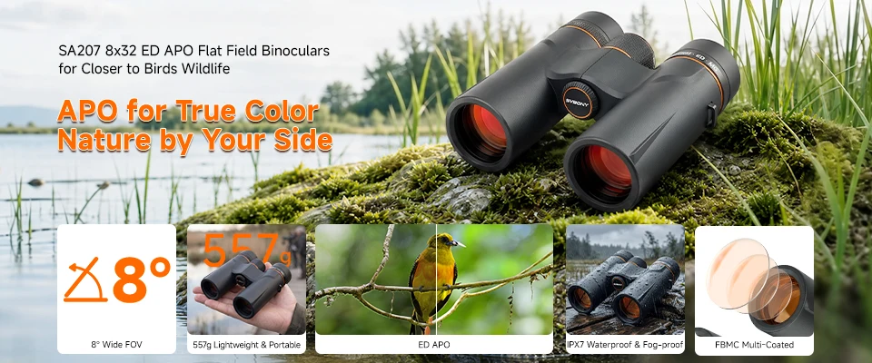 Svbony SV29 Telescope 25-75x80mm FMC Removable 1.25" Eyepiece Dovetail Slot Spotting Scope for Birdwatching Moon-viewing Camping