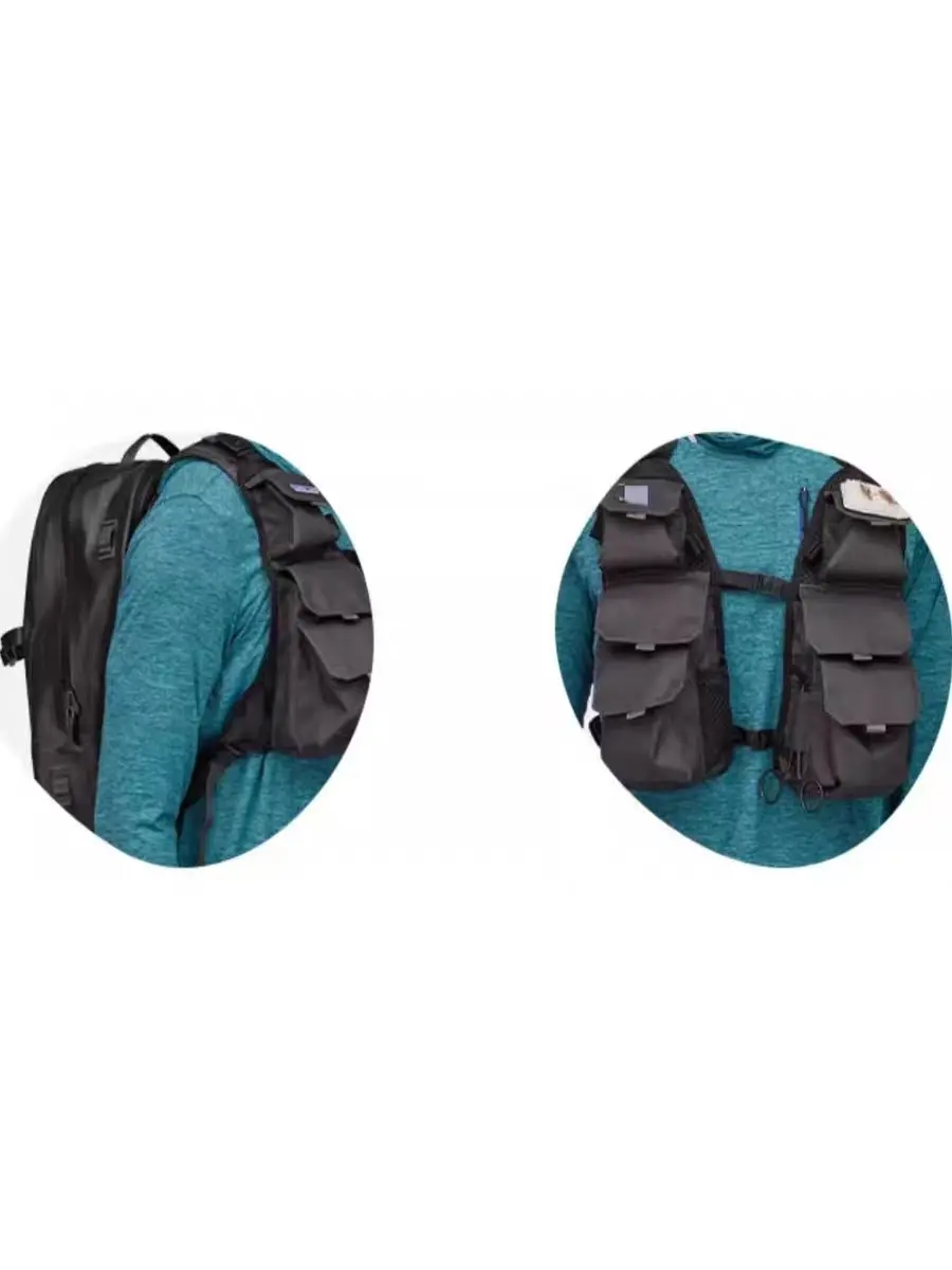 Outdoor Tactical Fishing Vest Multifunctional American Style Large Pocket Design, Fly Fishing, Casual Fashionable Fishing