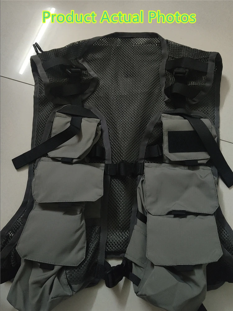 Outdoor Tactical Fishing Vest Multifunctional American Style Large Pocket Design, Fly Fishing, Casual Fashionable Fishing