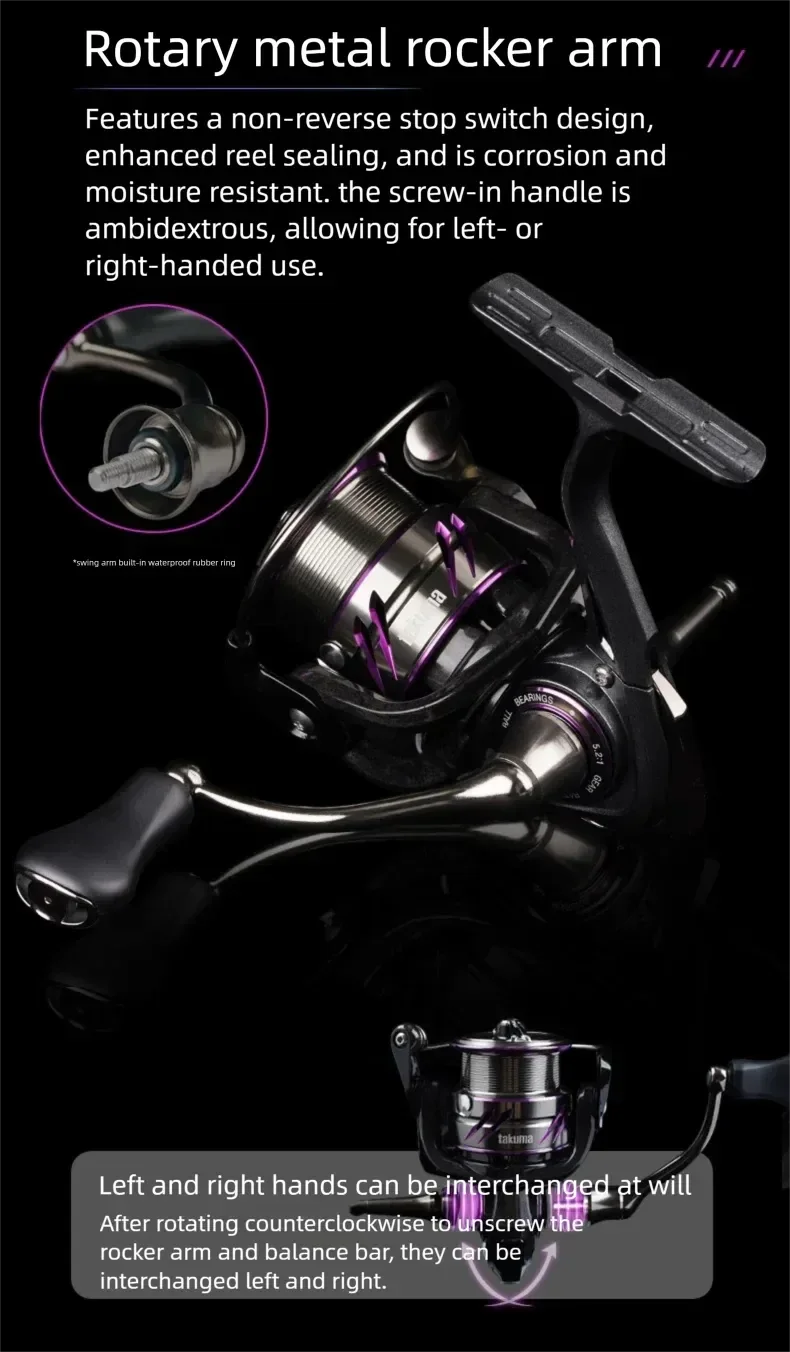2026 New Takuma Lightweight Spinning Wheel, Metal Wire Cup For Sea Fishing, Shallow Far Throw Fishing Reel, Sports Entertainment
