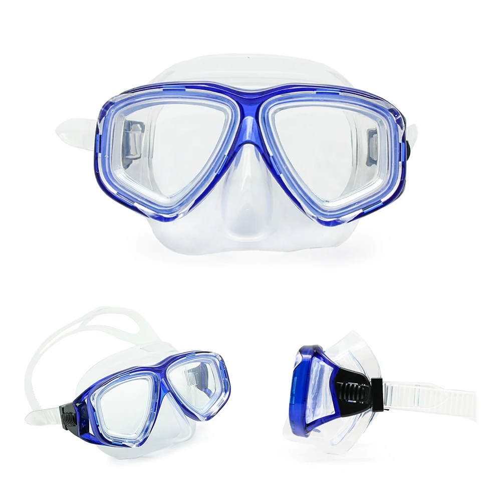 Optical Diving Gear Kit Myopia Snorkel Set, Different Strength for Each Eye, Nearsighted Dry Top Scuba Mask