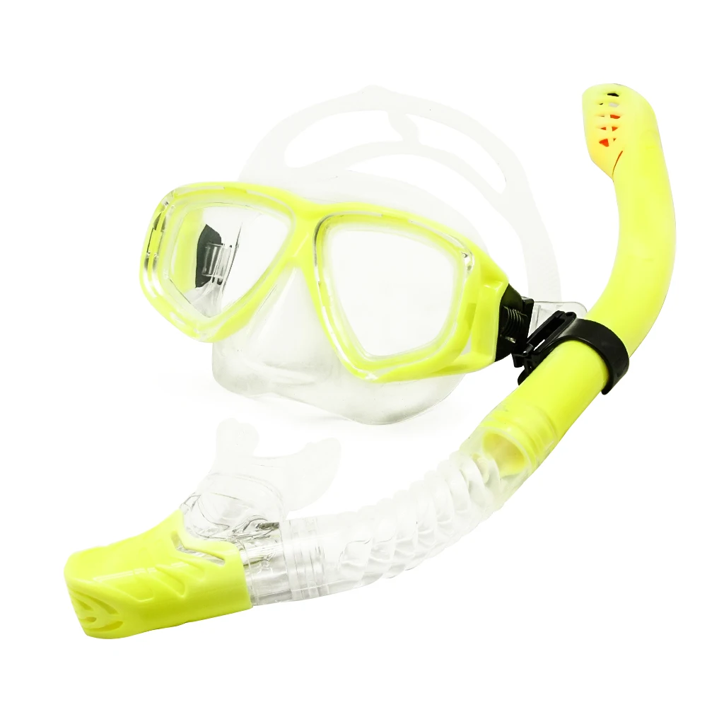 Optical Diving Gear Kit Myopia Snorkel Set, Different Strength for Each Eye, Nearsighted Dry Top Scuba Mask