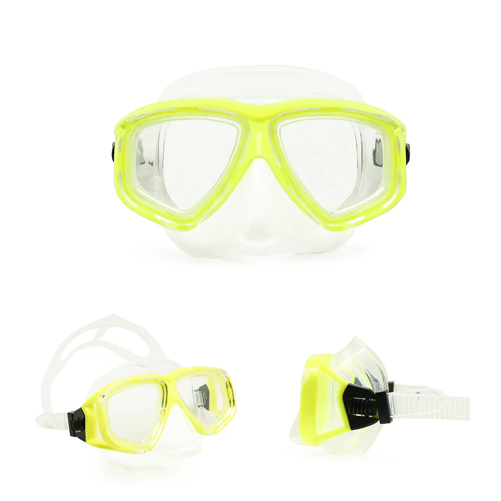 Optical Diving Gear Kit Myopia Snorkel Set, Different Strength for Each Eye, Nearsighted Dry Top Scuba Mask