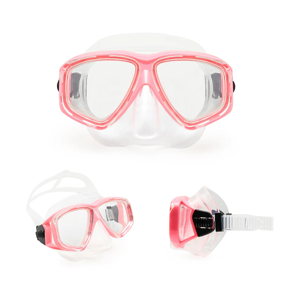 Optical Diving Gear Kit Myopia Snorkel Set, Different Strength for Each Eye, Nearsighted Dry Top Scuba Mask