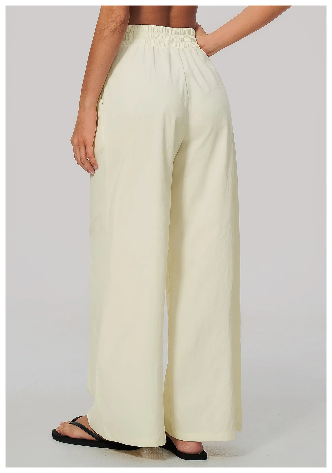 Women Pleated Wide Leg Pants Fitness Running Yoga Pants High Waist Gym Workout Straight Leggings Pilates Running Sports Trousers