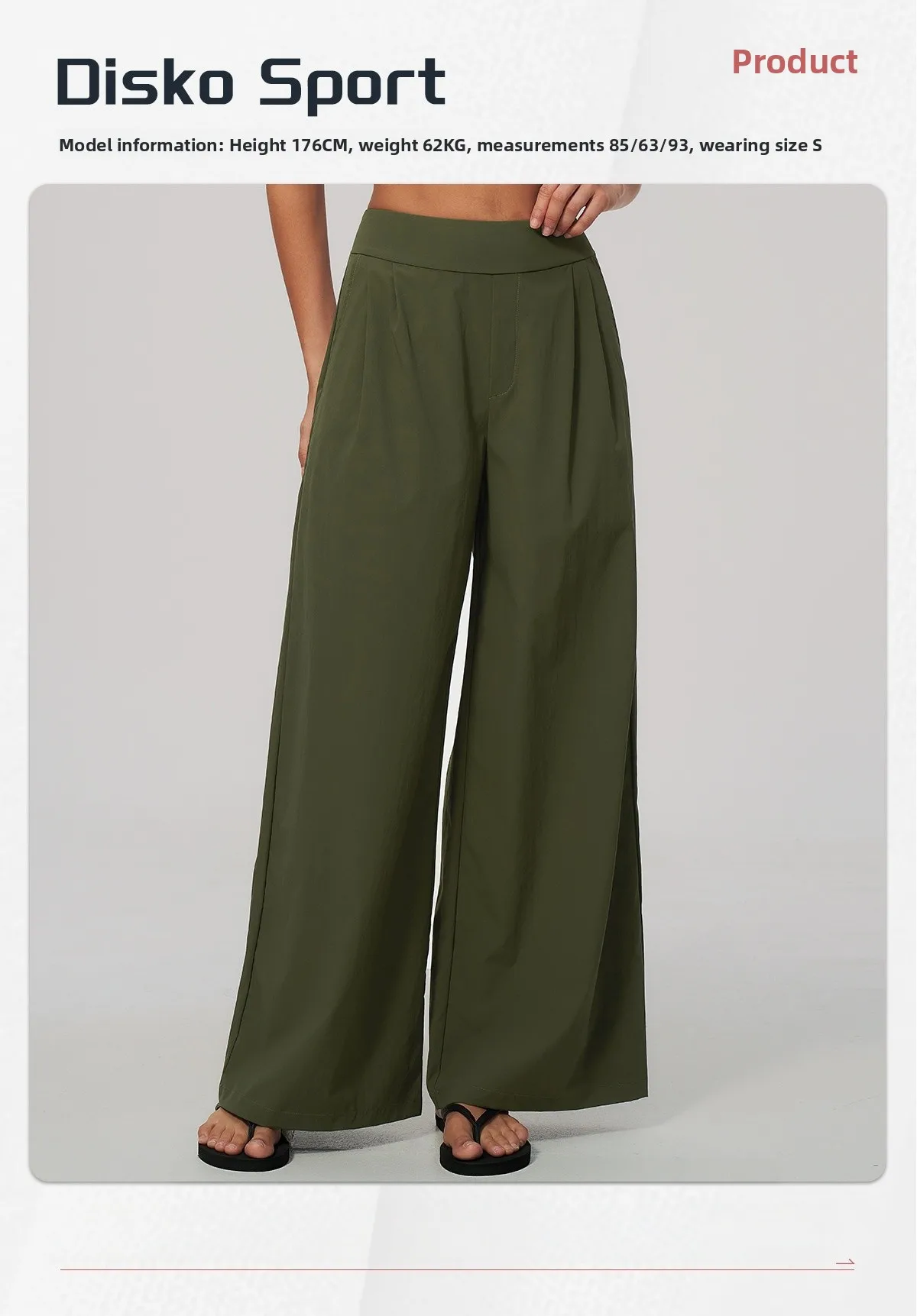 Women Pleated Wide Leg Pants Fitness Running Yoga Pants High Waist Gym Workout Straight Leggings Pilates Running Sports Trousers