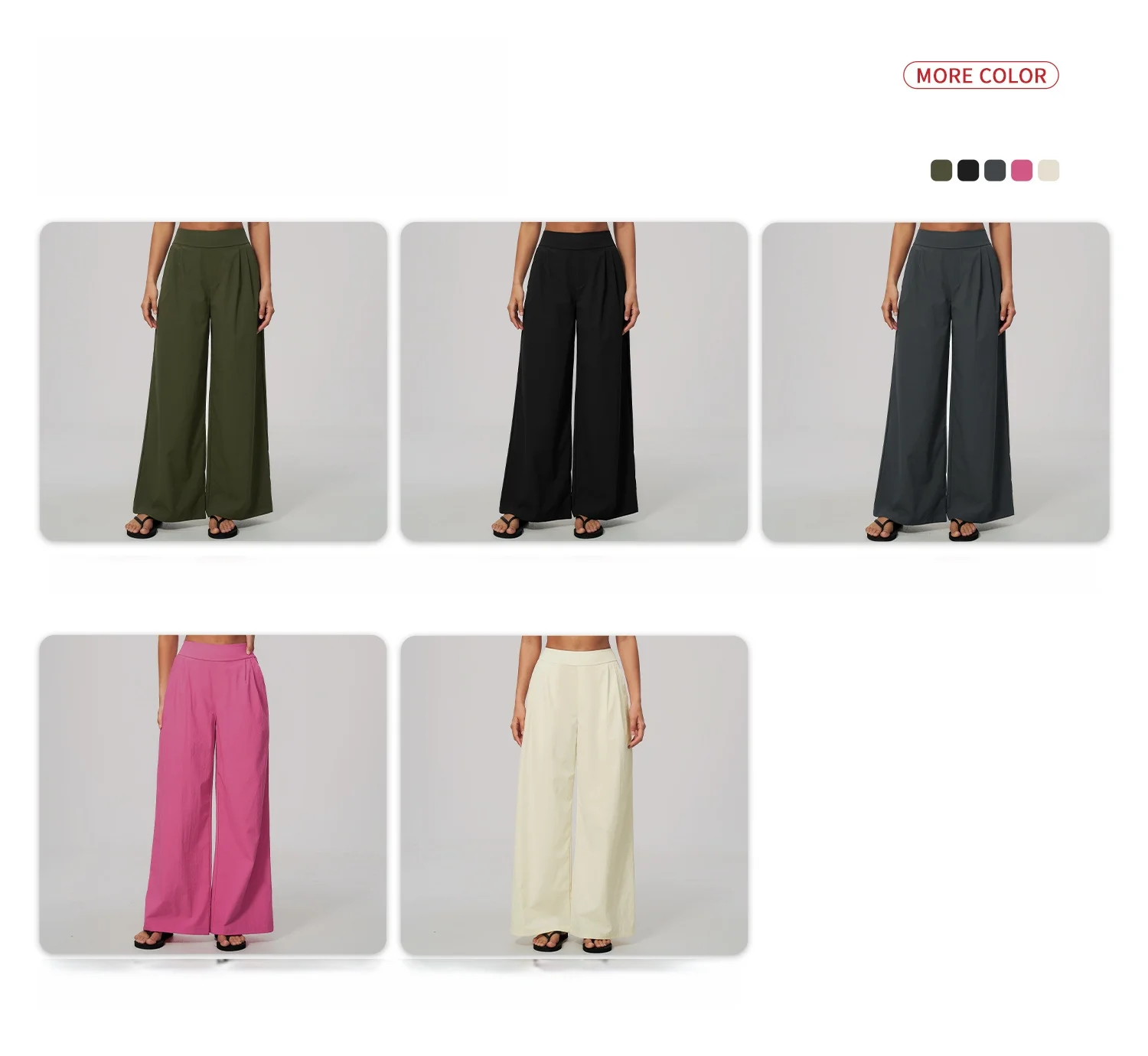 Women Pleated Wide Leg Pants Fitness Running Yoga Pants High Waist Gym Workout Straight Leggings Pilates Running Sports Trousers