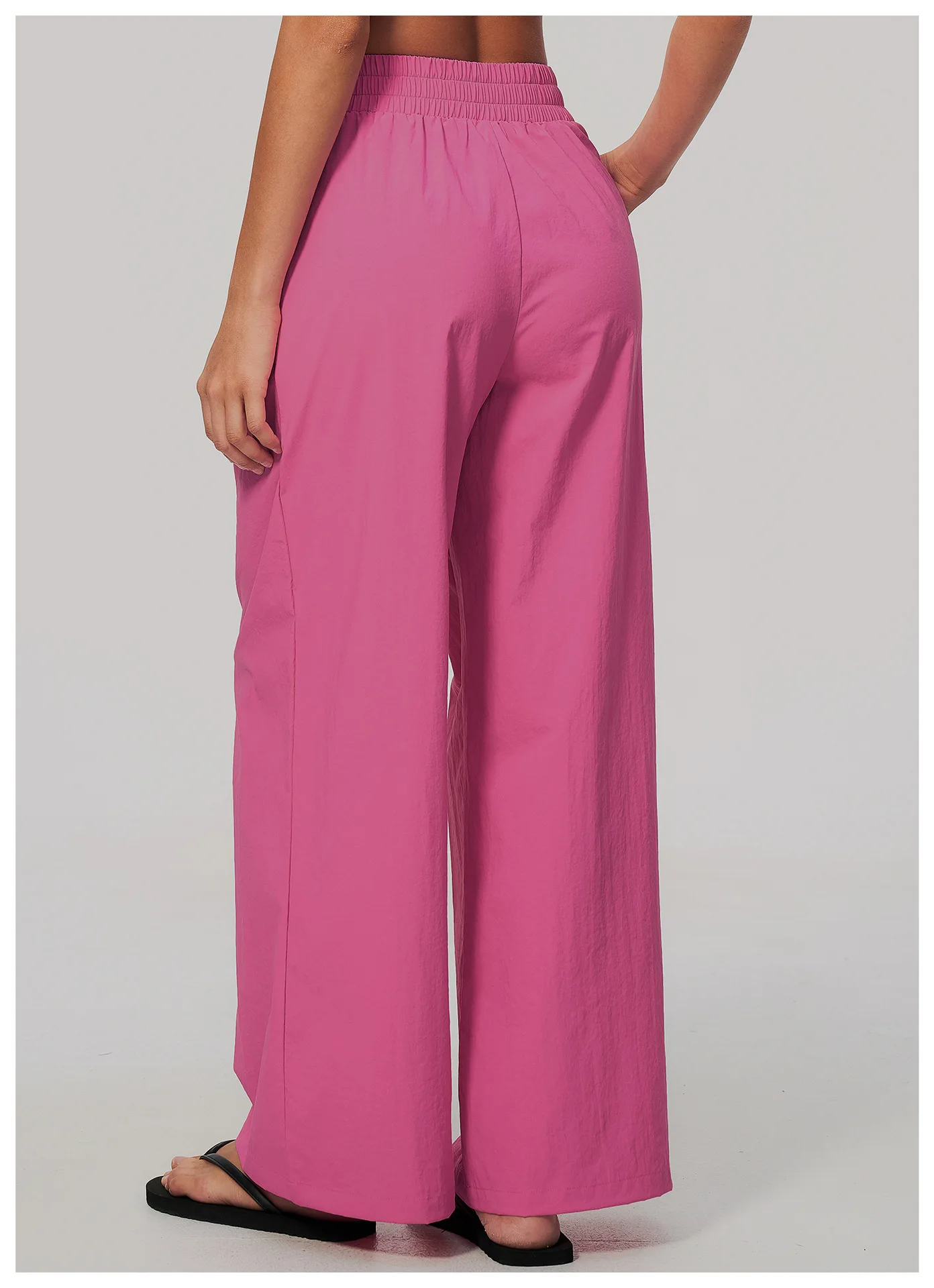 Women Pleated Wide Leg Pants Fitness Running Yoga Pants High Waist Gym Workout Straight Leggings Pilates Running Sports Trousers