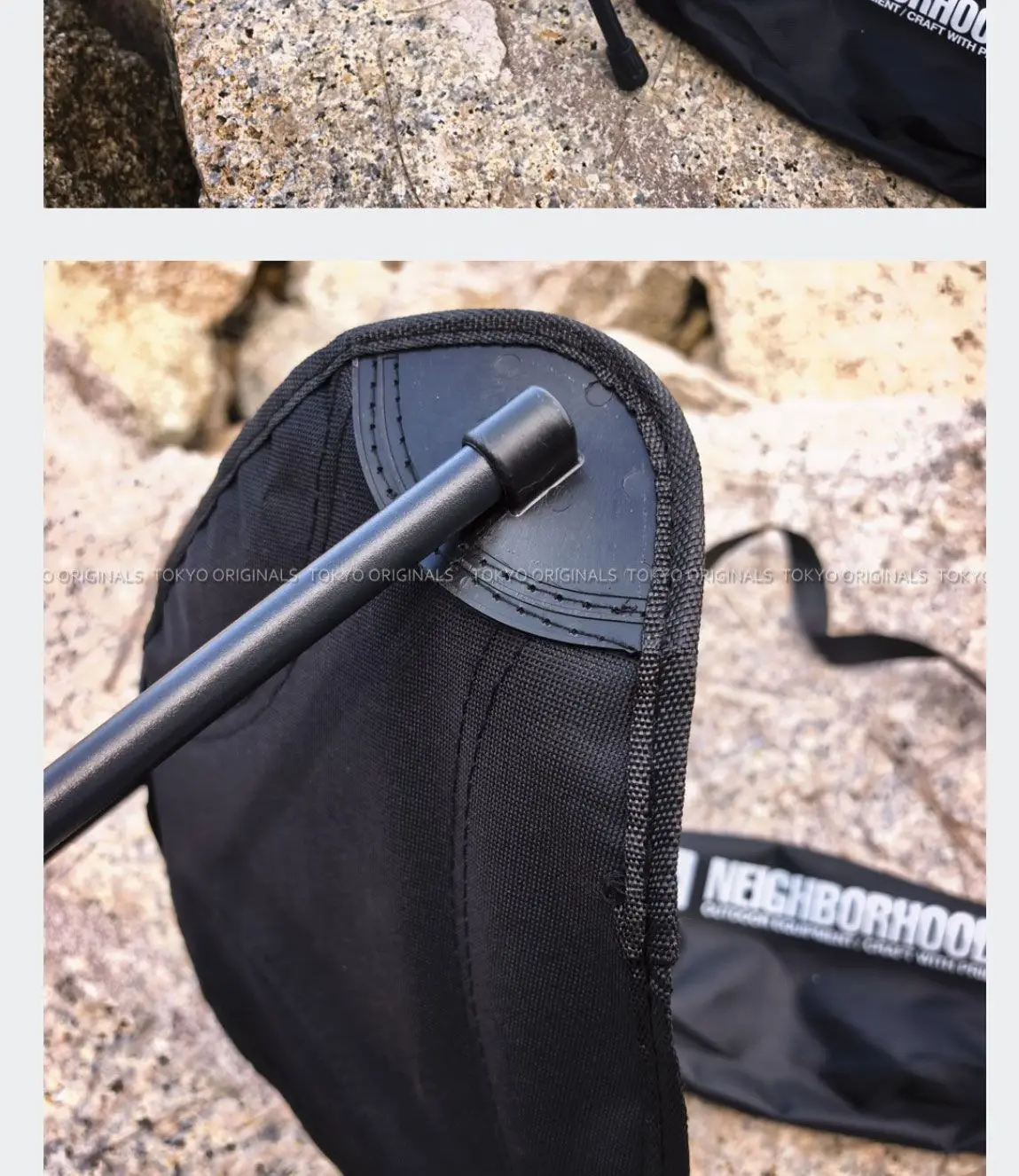 NEIGHBORHOOD Outdoor Camping Stool, Compact Portable Foldable 360° Swivel Mazza Chair for Travel Leisure
