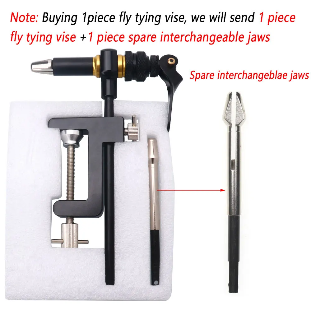 1PC 360° Rotation C-Clamp Fly Tying Vise Hardened Steel Jaws Jig Lure Making Tool Dry Wet Nymph Streamer Fishing Lure Tying Tool