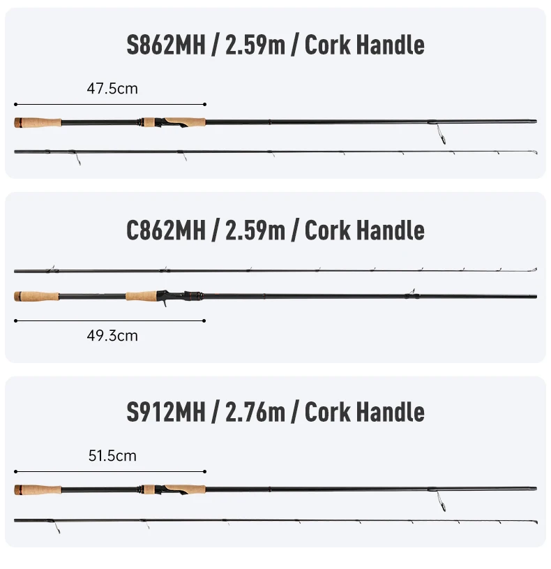 Kingdom Fortitude Keel Pro Fishing Rod 2.59m 2.76m RF Action MH Fuji A Toray Carbon Cloth Long Casting Spinning Fishing Rods
