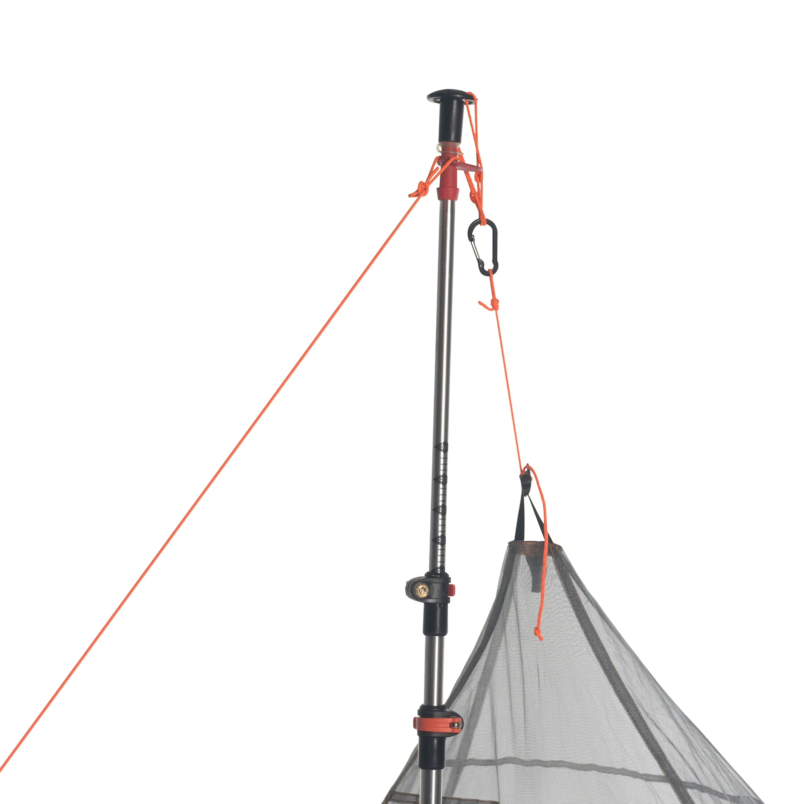Ultralight Camping Tent 2-4 Person Outdoor 40D Nylon Silicone Coated Rodless Pyramid Large Tent Breathable 3-4 Season Inner Tent