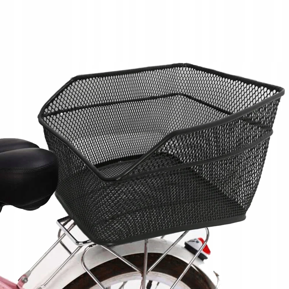 Waterproof Rear Bike Basket 10kg – Black Foldable Bicycle Cargo Rack Bag, Quick Release, 20L for Shopping & Storage