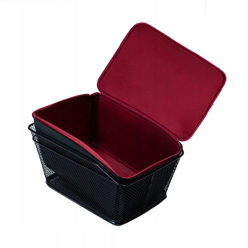Waterproof Rear Bike Basket 10kg – Black Foldable Bicycle Cargo Rack Bag, Quick Release, 20L for Shopping & Storage