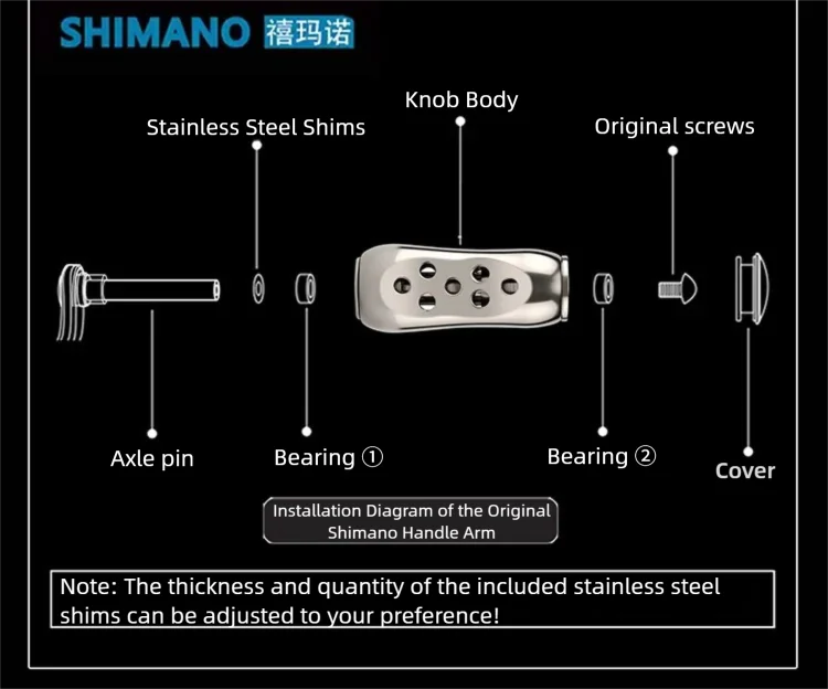 PTH TCT16 All-Titanium Fishing Reel Knob 5.8g Ergonomic Handle Knob For Shimano Daiwa Baitcasting Spinning Reel