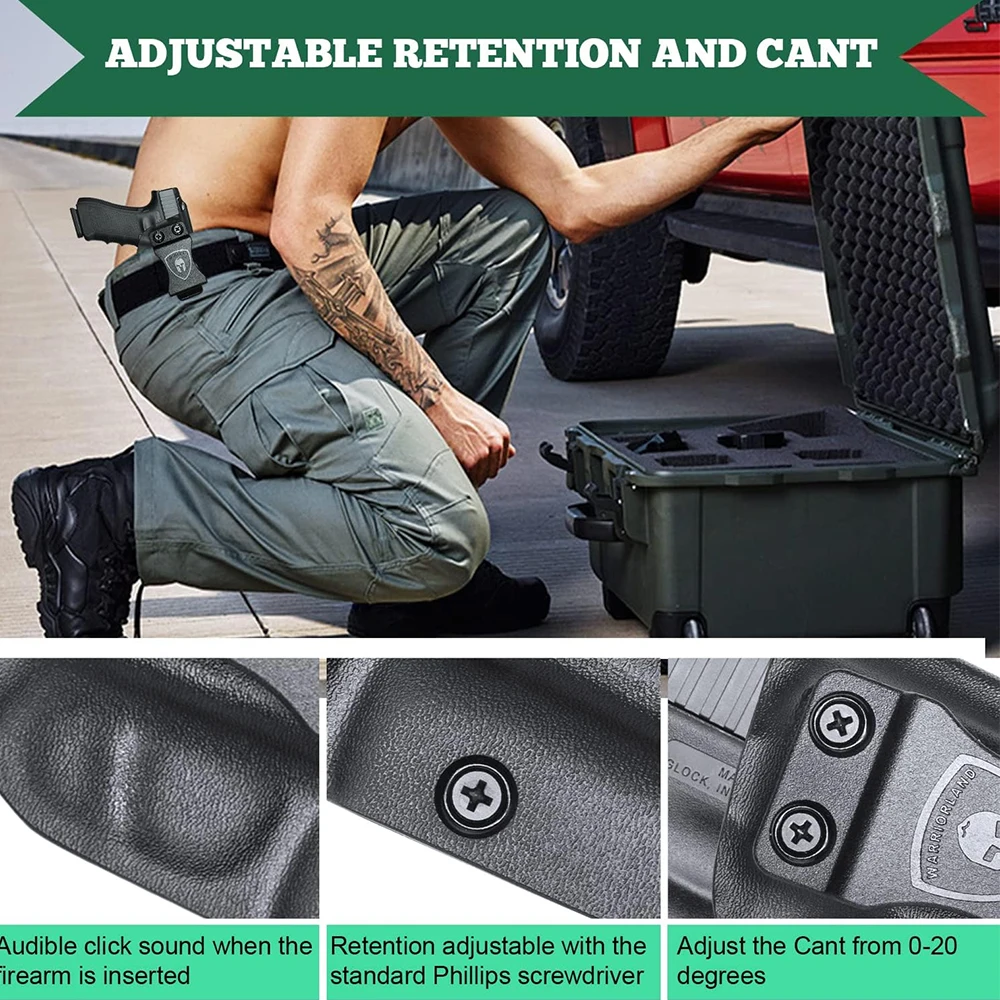 IWB Kydex Holster,Only Fit For Glock 42,Inside Waistband Concealed Carry Holster,1.5 Inch belt,Right /Left Hand Option