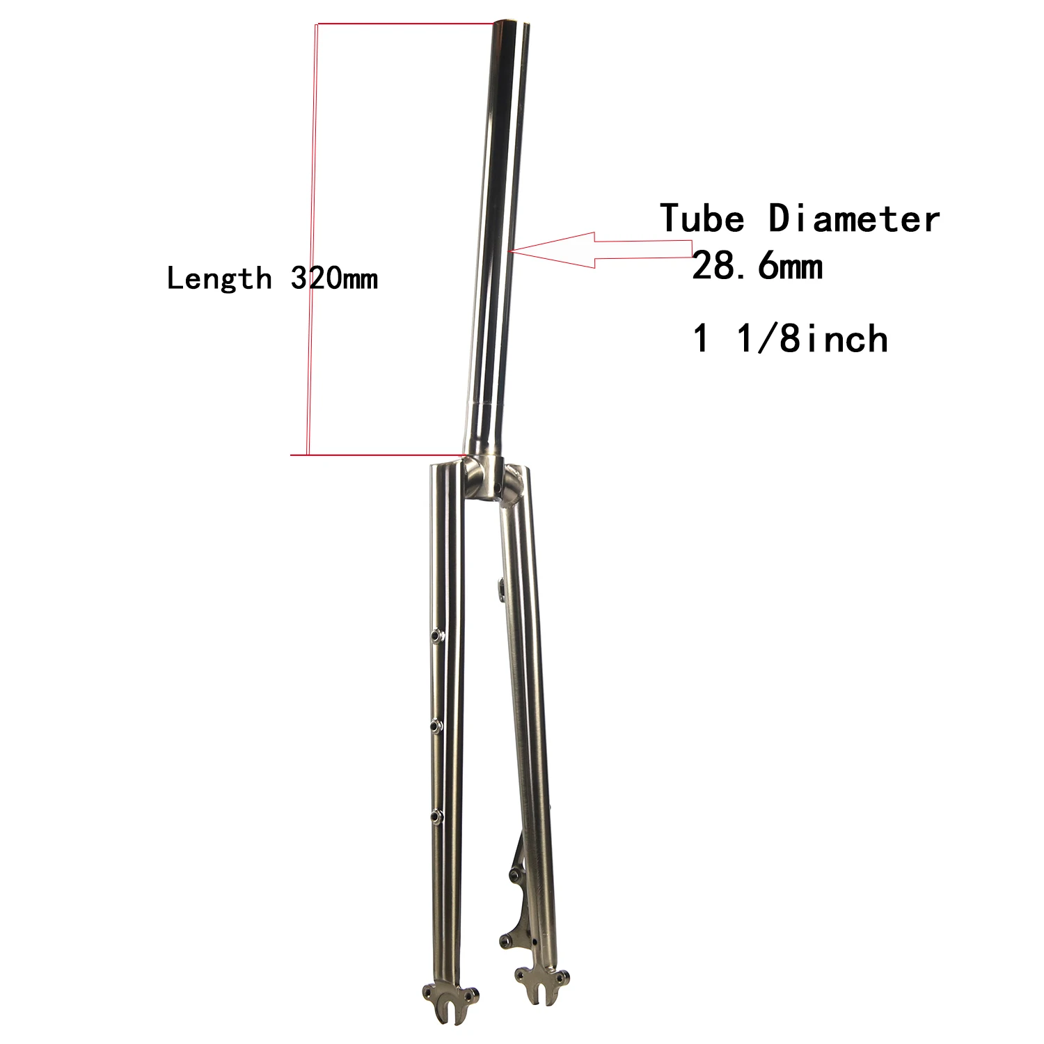 Chrome Steel Fork Road Bike Gravel Cyclocross 700C 28zoll 29er 28.6mm 25.4mm 1inch Disc Brake Kick Scooter Classic Quality Forks