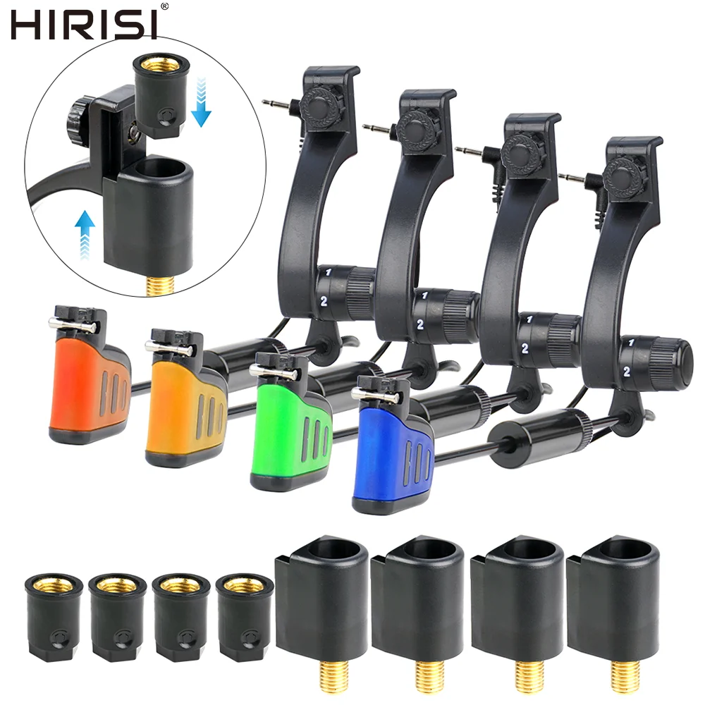 Hirisi B2030 LED Carp Fishing Swingers Set Bite Bobbins Bite Hangers Quick Change Connector Night Carp Angling Tackle Accessory