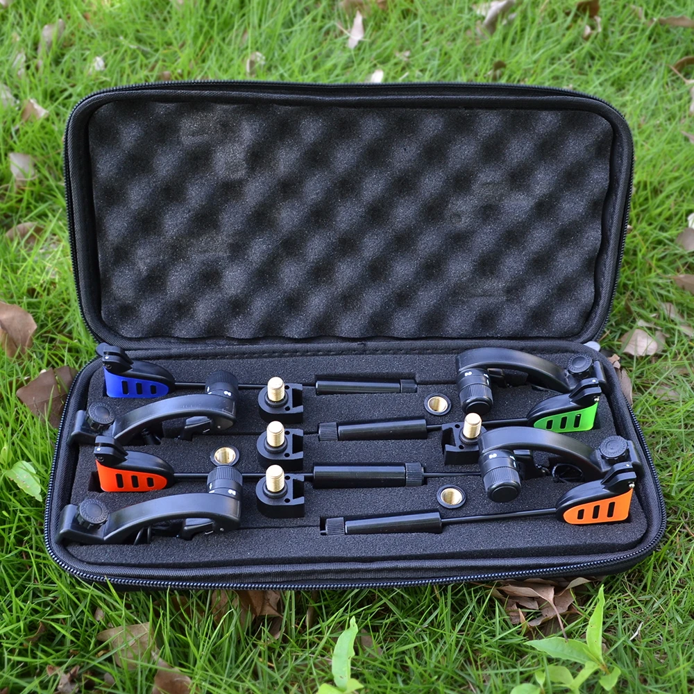 Hirisi B2030 LED Carp Fishing Swingers Set Bite Bobbins Bite Hangers Quick Change Connector Night Carp Angling Tackle Accessory