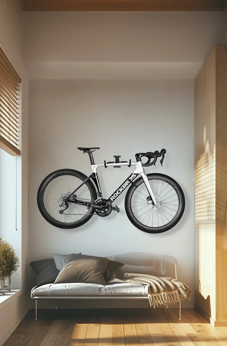 ROCKBROS Local Ship Bike Rack Wall Mount Garage Home Adjustable Rack Horizontal Bike Hook Thickened Reinforced Bike Holder