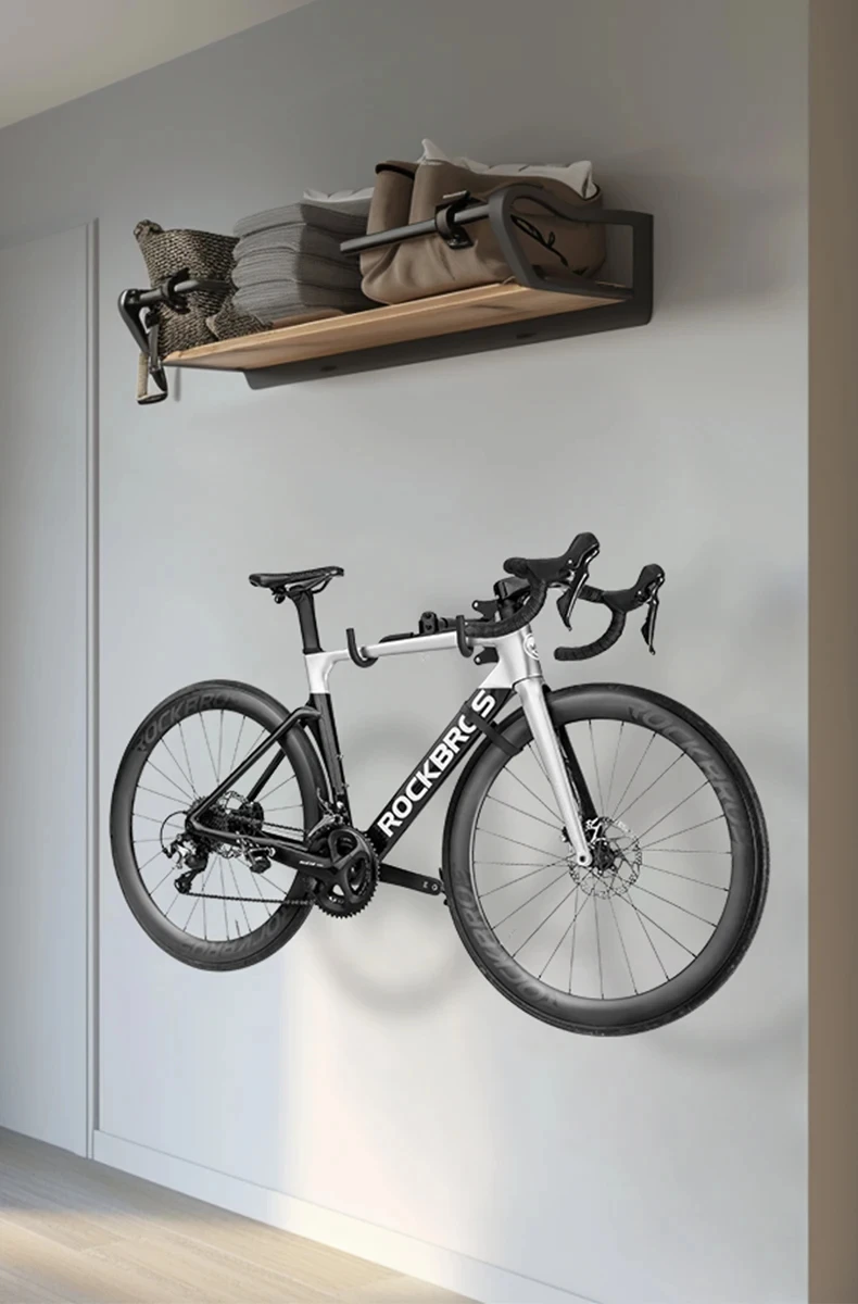 ROCKBROS Local Ship Bike Rack Wall Mount Garage Home Adjustable Rack Horizontal Bike Hook Thickened Reinforced Bike Holder