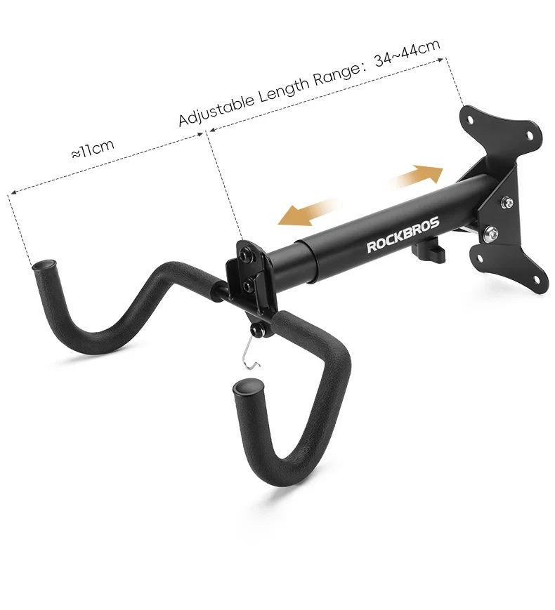 ROCKBROS Local Ship Bike Rack Wall Mount Garage Home Adjustable Rack Horizontal Bike Hook Thickened Reinforced Bike Holder