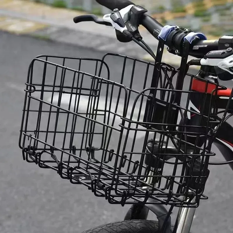 Mountain Bike Folding Hanging Basket Bicycle Basket Basket Front and Rear Hanging Bold Side Trailer