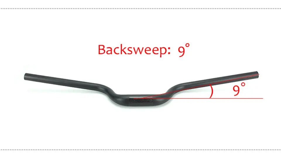 Race Face Next Mountain/Folded Bike 3K Matte Full Carbon Fibre U Shape Bike Handlebar Bright Logo Clamp 25.4/31.8mm Bike Parts