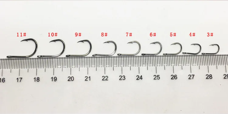 Feeder Fishing Tackle Hooks Whole Bulk Bring Eyed Barbed Circle Fishhooks Carp Jig Head Jighead Pesca High Carbon Steel Peche