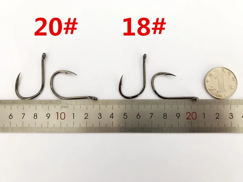 Feeder Fishing Tackle Hooks Whole Bulk Bring Eyed Barbed Circle Fishhooks Carp Jig Head Jighead Pesca High Carbon Steel Peche