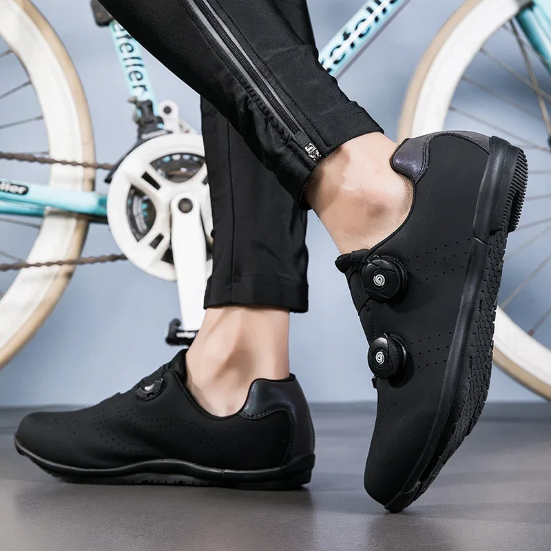 Mtb Cycling Shoes Man Cleats Shoes Flat Pedal Bicycle Shoe Speed Cycling Sneaker Men Mountain Bike Shoe Spd Racing Lock Footwear