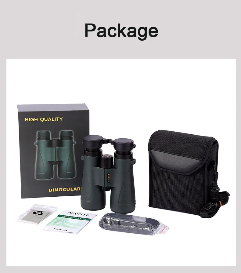 Professional ED Lens 10X50/12X50 Binoculars High Reflective SMC IPX7 Waterproof Bak4 Optics Telescope Low Dispersion For Hunting